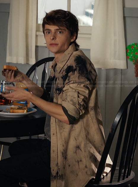 Nathan's tie dye denim shirt on My Life with the Walter Boys