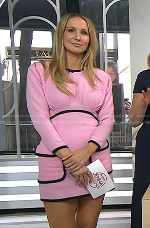 Nikki Glaser's pink mini dress on Today