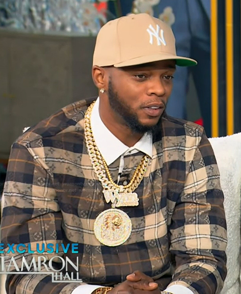 Papoose's plaid shirt on Tamron Hall Show