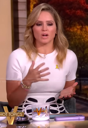 Sara's white cutout top on The View