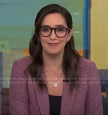 Savannah's pink houndstooth blazer on NBC News Daily