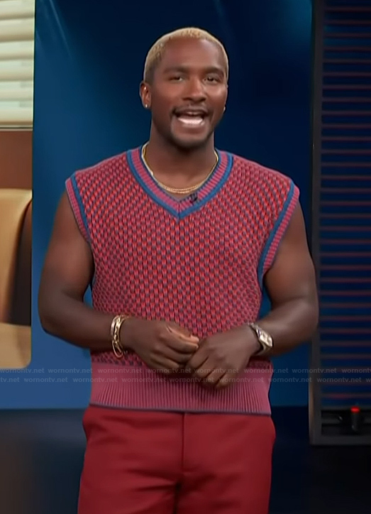 Scott's knit vest on Access Hollywood