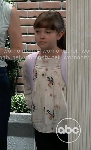 Scout's floral top on General Hospital