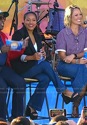 Sheinelle's black heel sandals on Today
