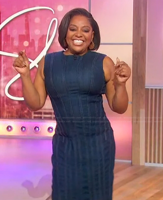 Sherri's sleeveless denim dress on Sherri
