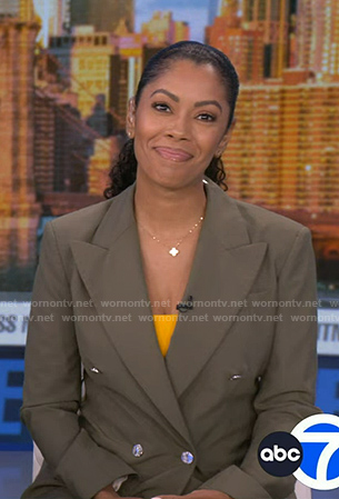 Shirleen's khaki green blazer on Good Morning America