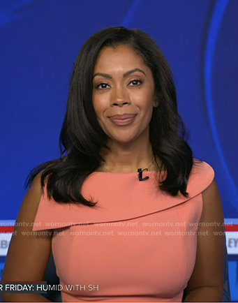 Shirleen's pink asymmetric dress on Good Morning America