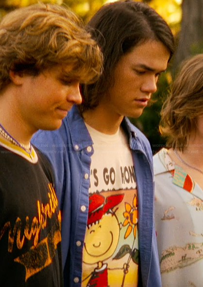 Topher's graphic print tee on The Runarounds
