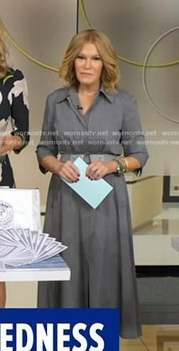 Tory's grey midi shirtdress on Good Morning America