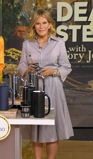 Tory's striped shirtdress on Good Morning America