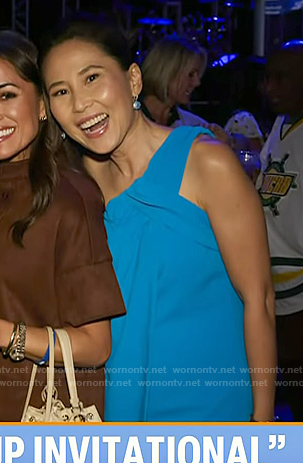 Vicky's blue one-shoulder dress on Today
