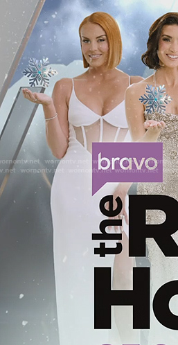 Whitney's whtie corset opening scene dress on The Real Housewives of Salt Lake City