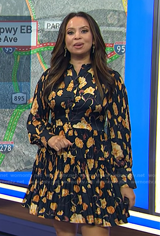 Adelle's floral mini shirtdress on Today