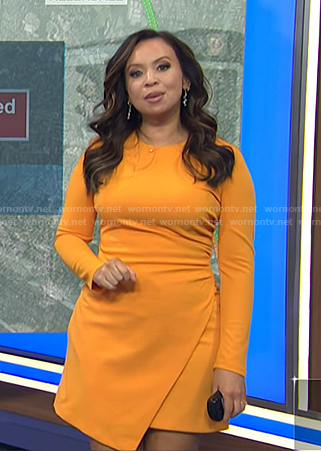 Adelle's yellow wrap mini dress on Today