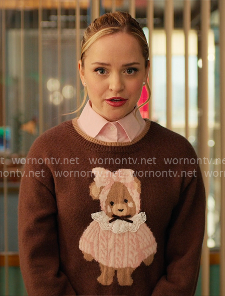 Ainsley's teddy bear sweater on Loot