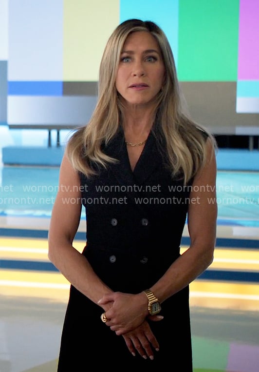 Alex's black vest dress on The Morning Show