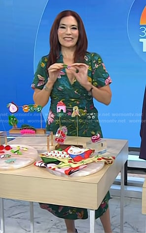 Amy E. Goodman's green floral dress on Today