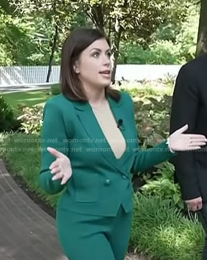 Chloe's green knit blazer on Today