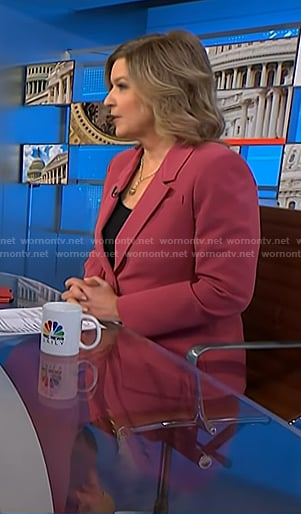 Christine Romans' pink blazer on NBC News Daily