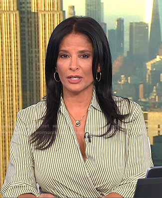 Darlene's stripe wrap shirtdress on Today