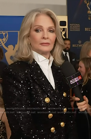 Deidre Hall's sequin blazer on Access Hollywood