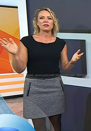Dylan's grey mini skirt on Today