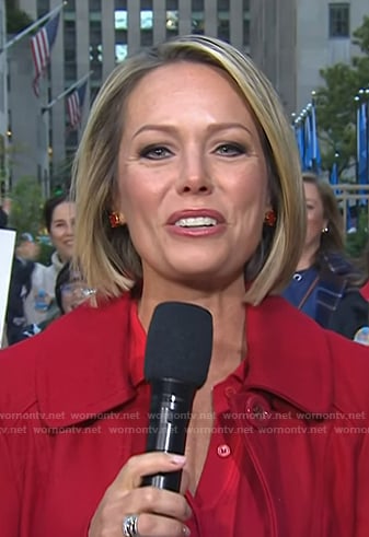 Dylan's red stud earrings on Today
