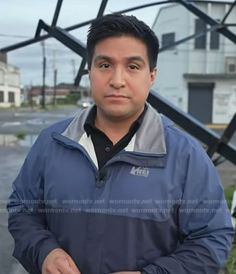 George Solis's blue rain jacket on Today