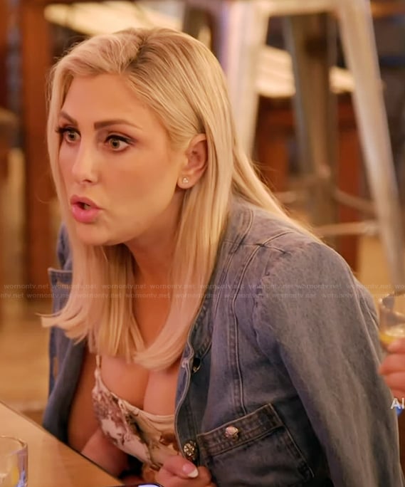 Gina's denim jacket and dress on The Real Housewives of Orange County