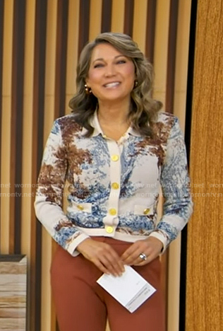 Ginger's printed cardigan on Good Morning America