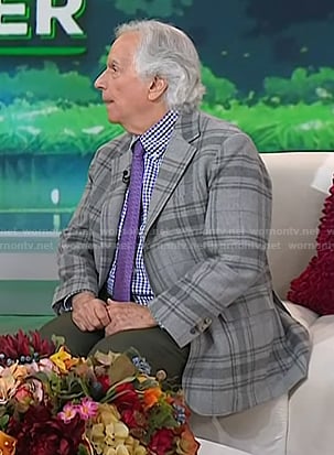 Henry Winkler's grey plaid blazer on Today