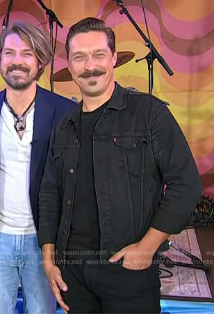 Isaac Hanson's black denim jacket on Today