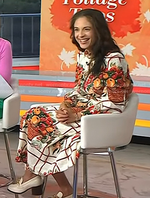 Jacqui Gifford's white fruit print shirtdress on Today