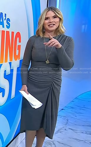 Jenna's grey ruched dress on Today