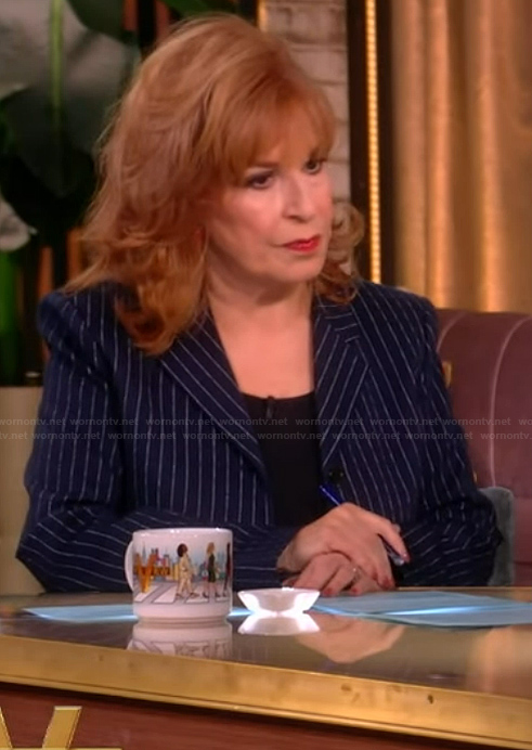 Joy's blue pinstripe blazer on The View