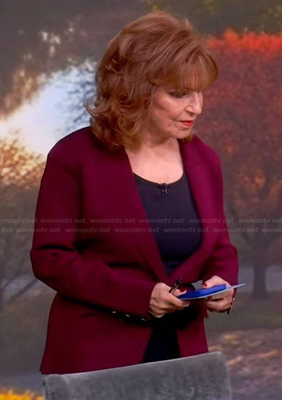 Joy's burgundy blazer on The View
