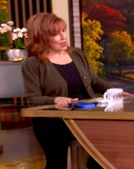 Joy's green cardigan on The View
