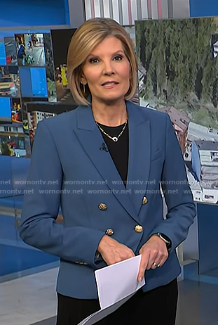 Kate's blue double breasted blazer on NBC News Daily