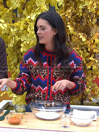 Katie Lee Biegel's mixed print cardigan on Today