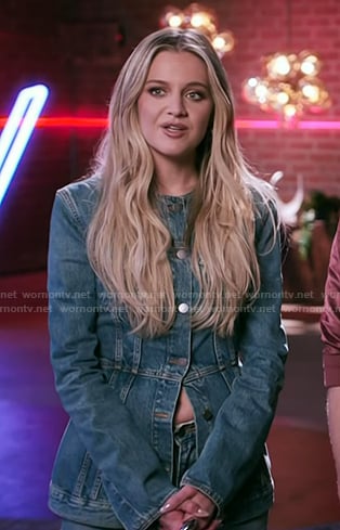 Kelsea's denim peplum jacket on The Voice