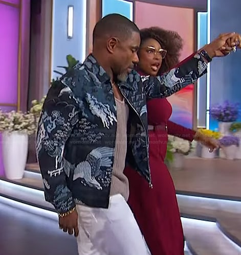 Kirk Franklin's printed jacket on The Jennifer Hudson Show