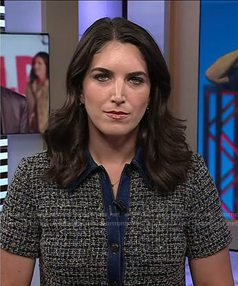 Liz's tweed denim dress on Today