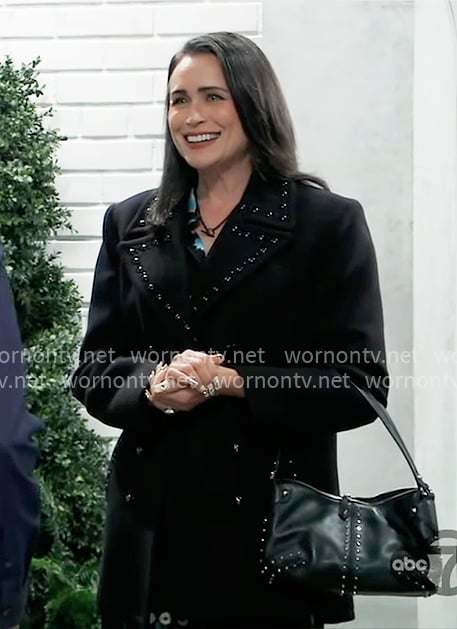 Lois's black studded coat on General Hospital