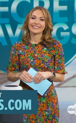 Lori's orange floral dress on Good Morning America