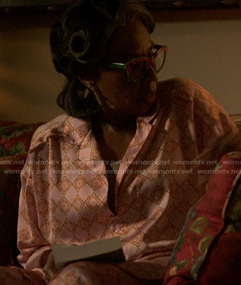 Mama Lu's pink print pajamas on Reasonable Doubt
