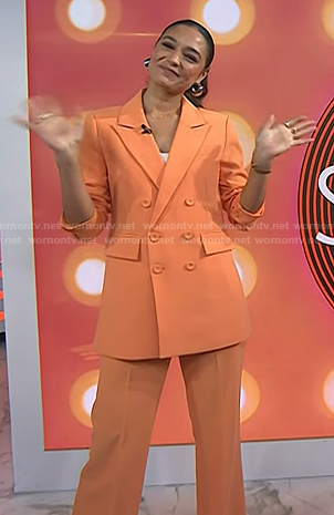 Rachel Smith's orange blazer and pants on Today