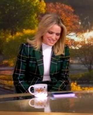 Sara's green plaid blazer on The View