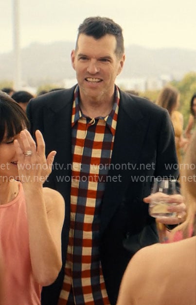 Sasha's red and blue checked shirt on Nobody Wants This