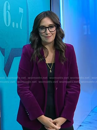 Savannah's purple velvet blazer on Today
