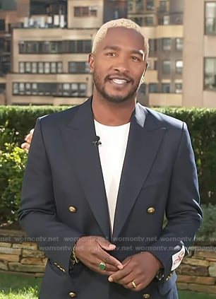 Scott's navy blazer on Access Hollywood